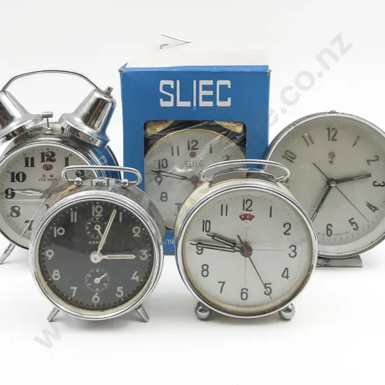 Box of Assorted Alarm Clocks