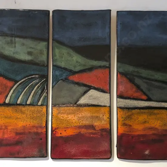 Morris & James - Glazed Terracotta Triptych