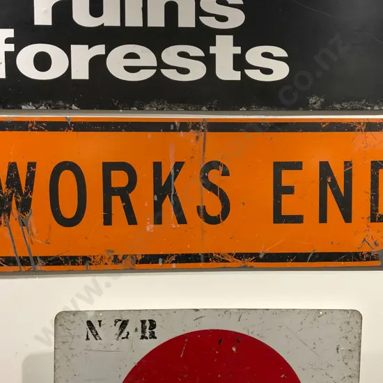 Works End Roadworks Sign