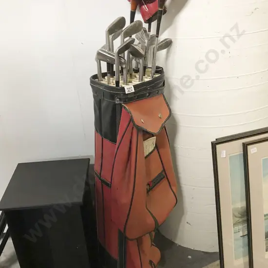 Vintage Golf Clubs in Bag