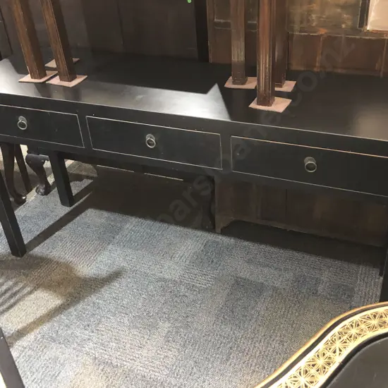 Three Drawer Ebonized Sideboard