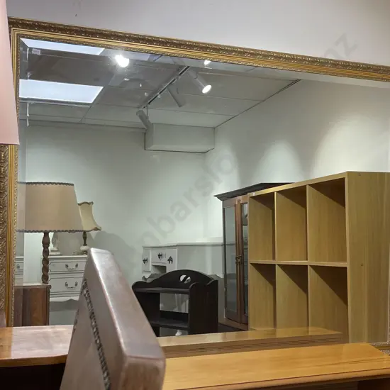 Large Gilt Framed Bevell Edged Mantle Mirror