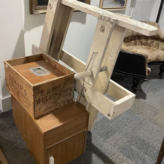 Qty of Assorted Storage Boxes etc Including Dewar's Scotch Whisky Crate