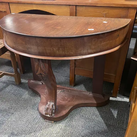 D Shaped Hall Table