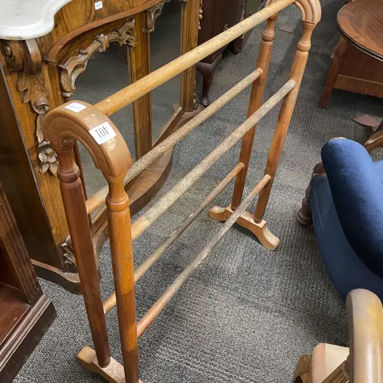 Vintage Wooden Towel Rail