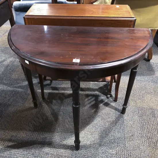D Shaped Hall Table