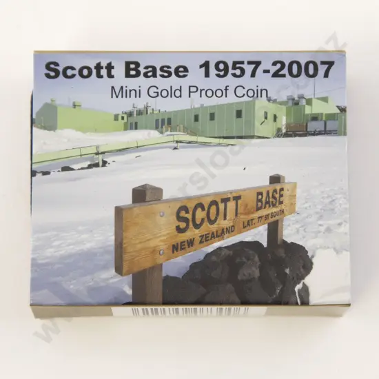 NZ 2007 Scott Base 1957-2007 Mini Gold Proof Coin