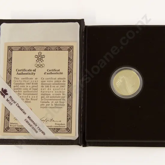 Canada 1987 Calgary Winter Olympics 100 Dollar Gold Proof Coin