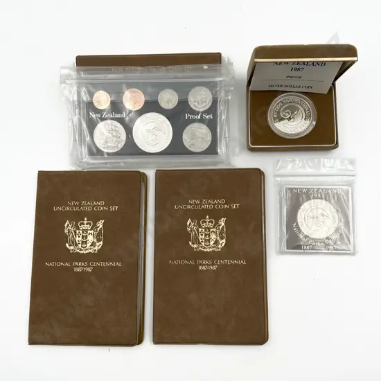 NZ 1987 National Parks Centennial Coin Issues