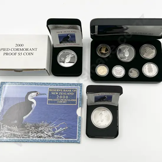 NZ 2000 Pied Cormorant Coin Issues