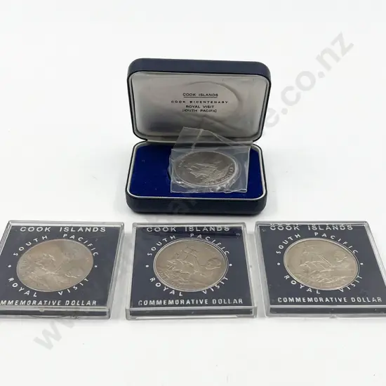 Cook Islands 1970 Royal Visit Unc Silver One Dollar Coin