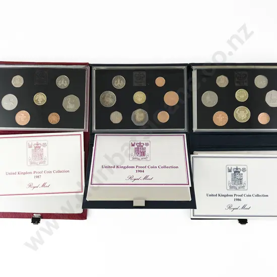 UK Royal Mint 1995 1985 1983 Proof Eight Coin Sets