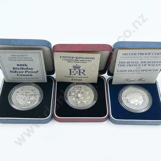 UK Royal Mint Silver Crown x3