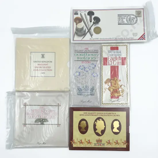 UK 1986 1987 UNC Coin Collections