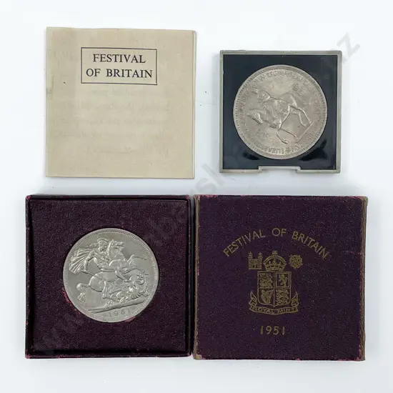 Original Boxed 1951 Festival of Britain Five Shillings