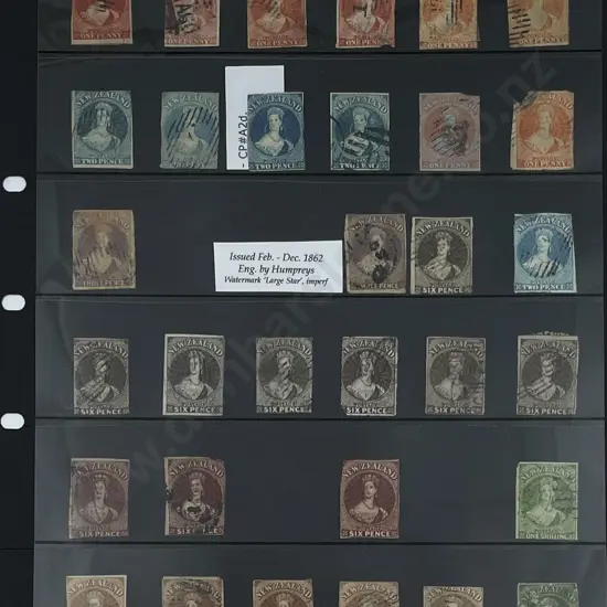 Collection NZ Full Face Queens/Chalon Heads1855 - 1874