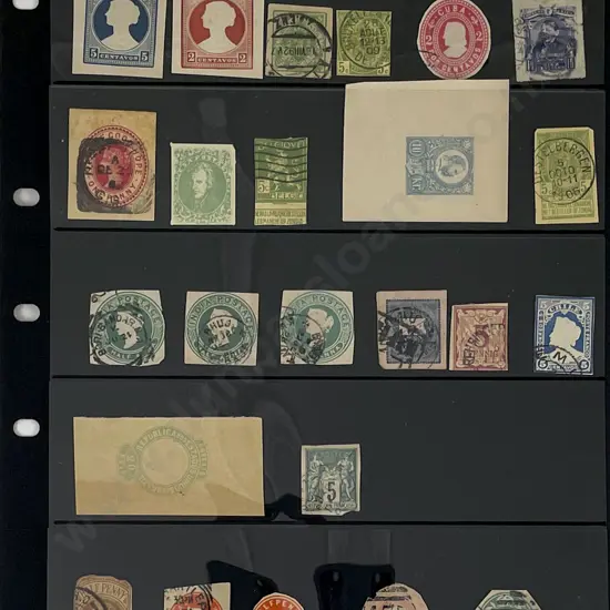 Collection Vintage World Envelope Stamps