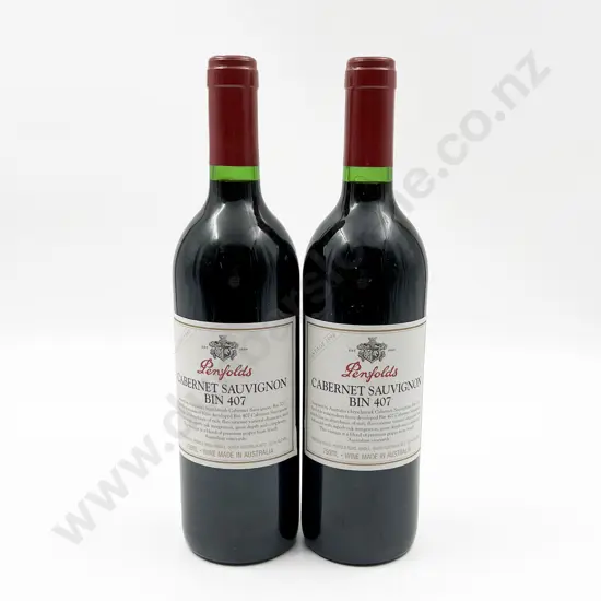 2 bottles Aust 1996 Penfolds Bin 407 Cabernet Sauvignon