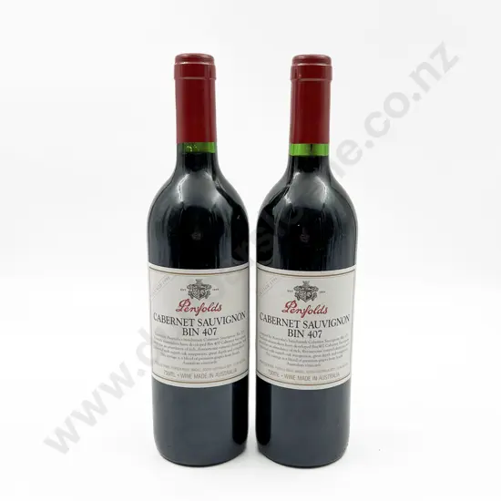 2 bottles Aust 1996 Penfolds Bin 407 Cabernet Sauvignon