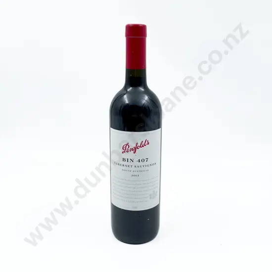 1 bottle Aust 2003 Penfolds Bin 407 Cabernet Sauvignon