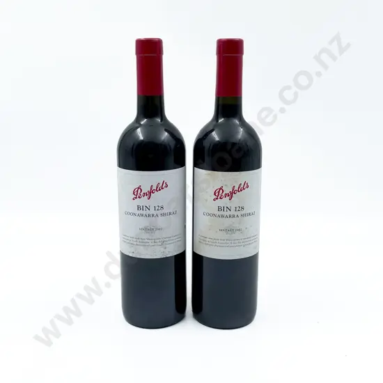 2 bottles Aust 2002 Penfolds Bin 128 Coonawarra Shiraz