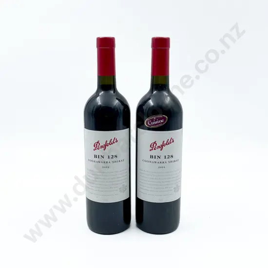 2 bottles Aust 2004 Penfolds Bin 128 Coonawarra Shiraz
