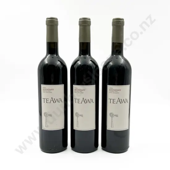 3 bottles NZ 2006 Boundary Hawkes Bay Te Awa