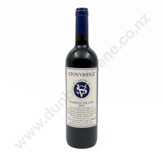 1 bottle NZ 2002 Stonyridge