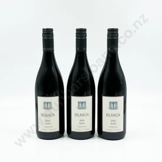 3 bottles NZ 2010 Bilancia Hawkes Bay Syrah