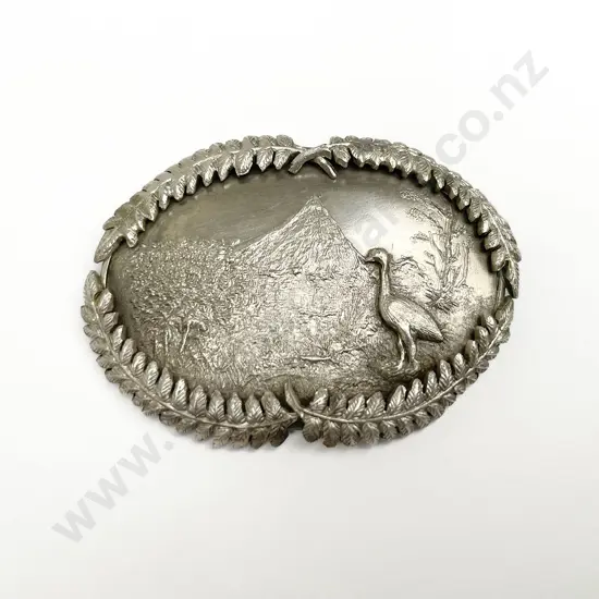 NZ Silver William Rose Bock (1847 - 1881) Wellington Brooch