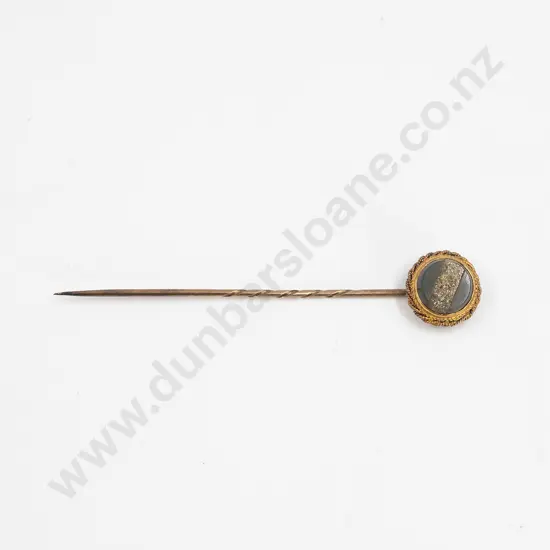 NZ Colonial 15ct Gold Bearing Quartz Stick Pin