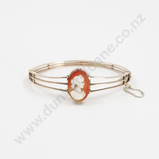 NZ Colonial 9ct Hinged Snap Bangle