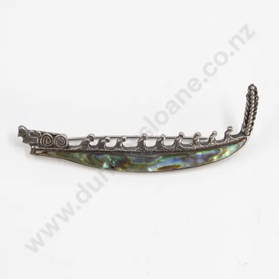 NZ S/S and Paua Waka Brooch