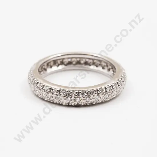 18ct White Gold 95stone Diamond Eternity Band