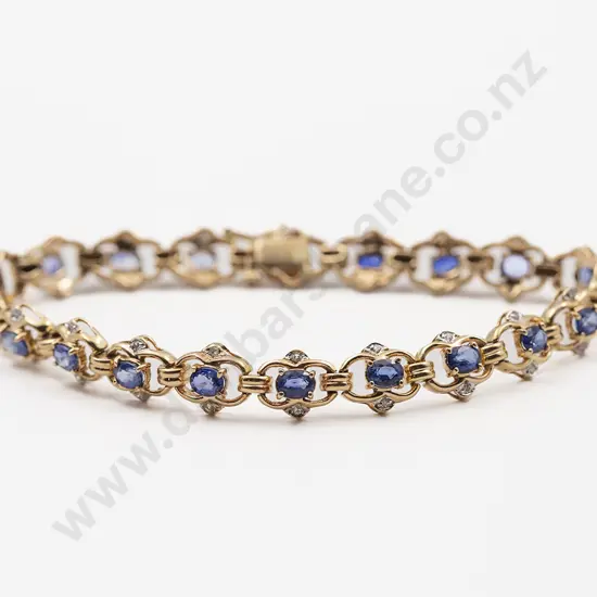14ct 60stone Sapphire and Diamond Bracelet