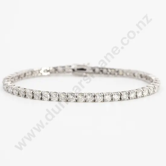 14ct White Gold 47stone Diamond Tennis Bracelet