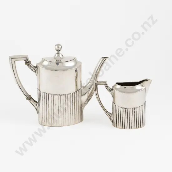 Gebruder Friedlaender Germany .800 Silver Coffee Pot & Cream Jug
