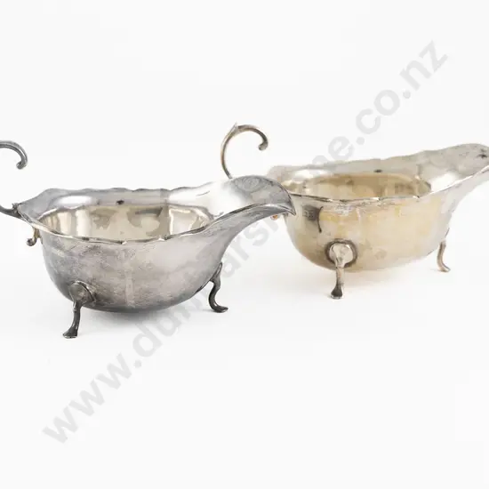 Pair Geo VI S/S Gravy Boats