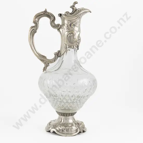 Elegant French Cut Crystal Claret Jug