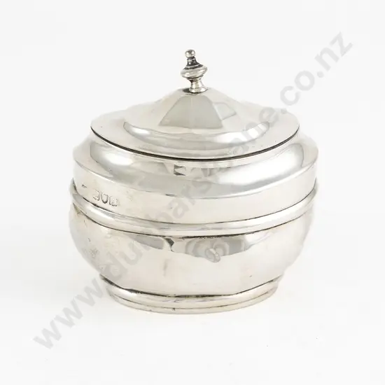 Late Vict S/S Tea Caddy