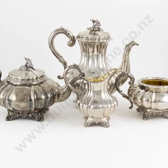 Good Quality Early Vict S/S 4 Piece Tea & Coffee Set