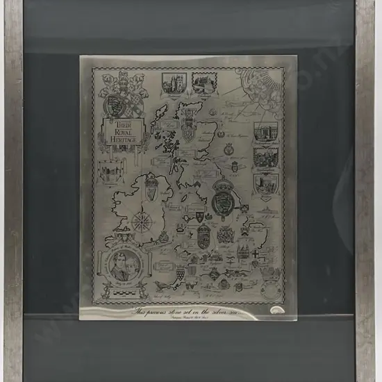 A Framed & Engraved Royal Commemorative S/S Plaque "Their Royal Heritage"