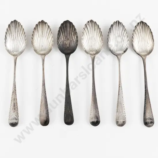 Composed Set Of Six Georgian S/S Teaspoons