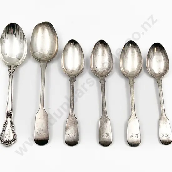 6 Various S/S Table & Dessert Spoons