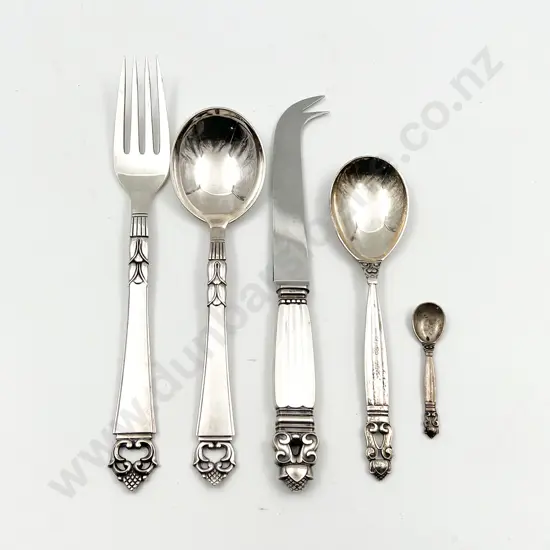 5 Pieces Of George Jensen S/S Cutlery