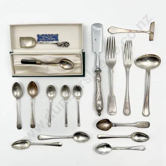 Collection Of 14 Various S/S & .800 Silver Pieces