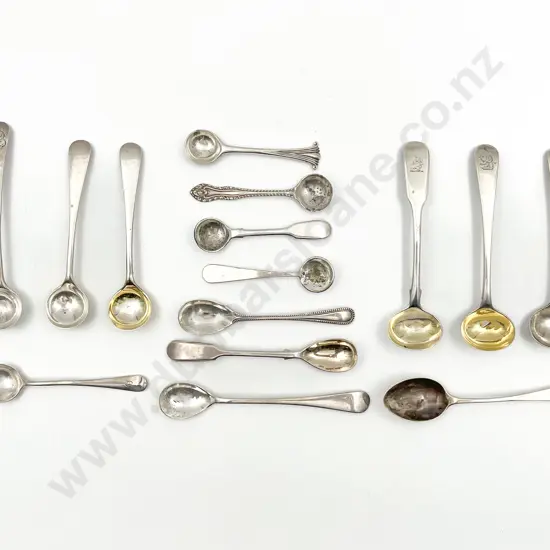 Collection Of 15 Various Salt Mustard & Coffee Spoons