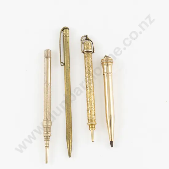 Two 9ct S. Mordan & Co Propelling Pencils