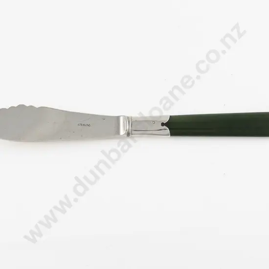 NZ S/S & Greenstone Handled Butter Knife