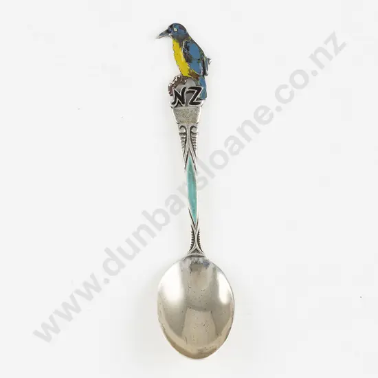 NZ S/S & Enamel Souvenir Spoon